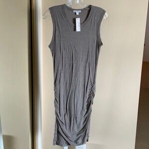 James Perse Cotton Ruched Dress, Small